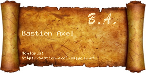 Bastien Axel névjegykártya